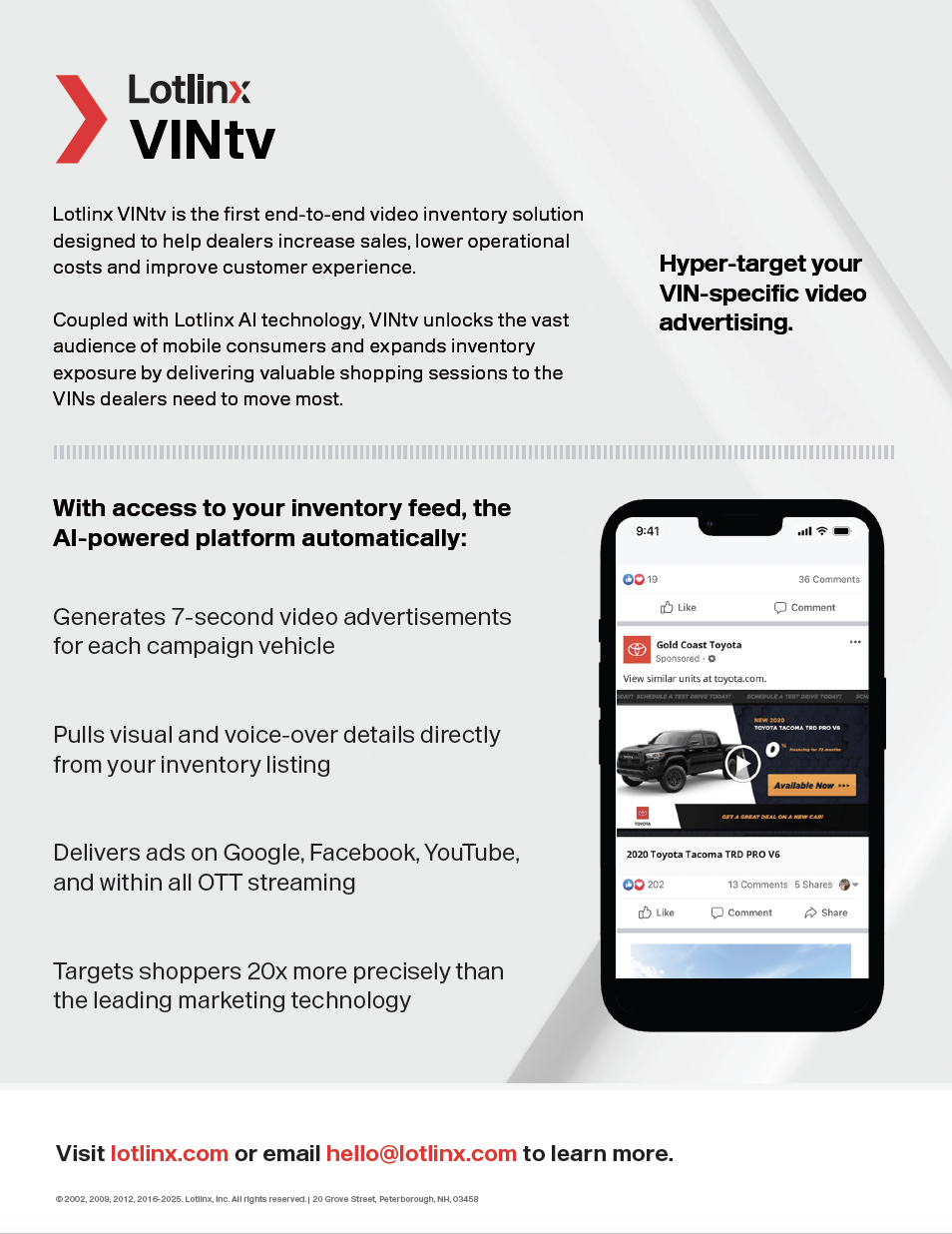 Lotlinx VINtv